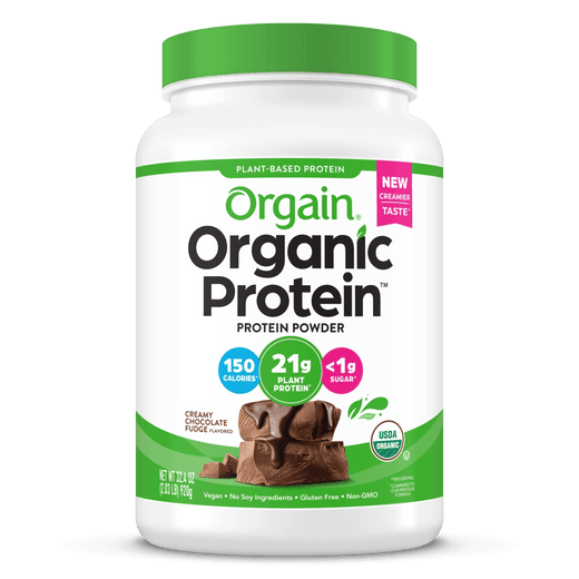 Orgain Organic Plant-Based Protein Powder, chocolate tub